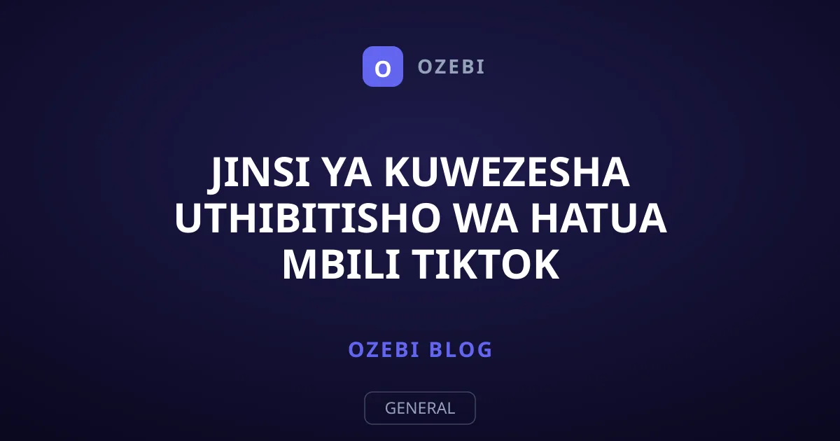 Jinsi ya Kuwezesha Uthibitisho wa Hatua Mbili TikTok